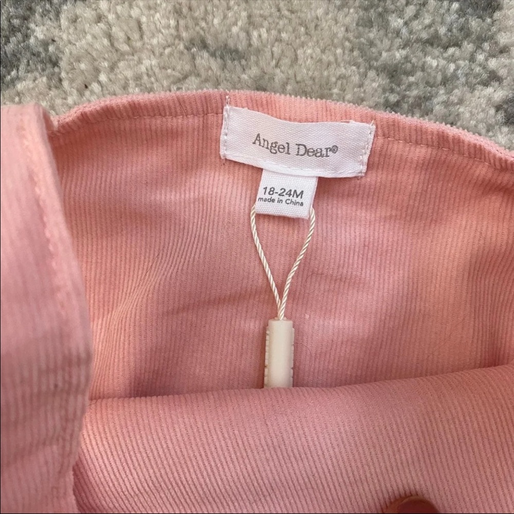 Angel Dear NWT Pink Ruffle Overalls - Picture 2 of 3